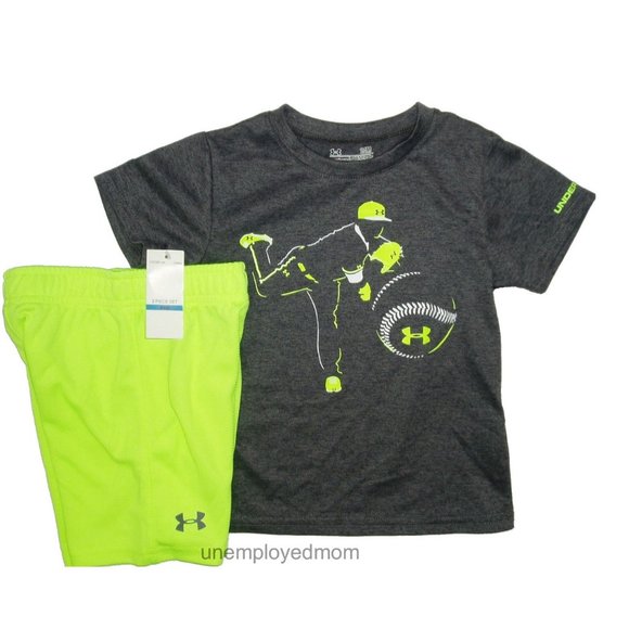 Under Armour Other - Boys Under Armour Shorts Set Baseball 2 pc Baby Tee Outfit Athletic Sports Wear